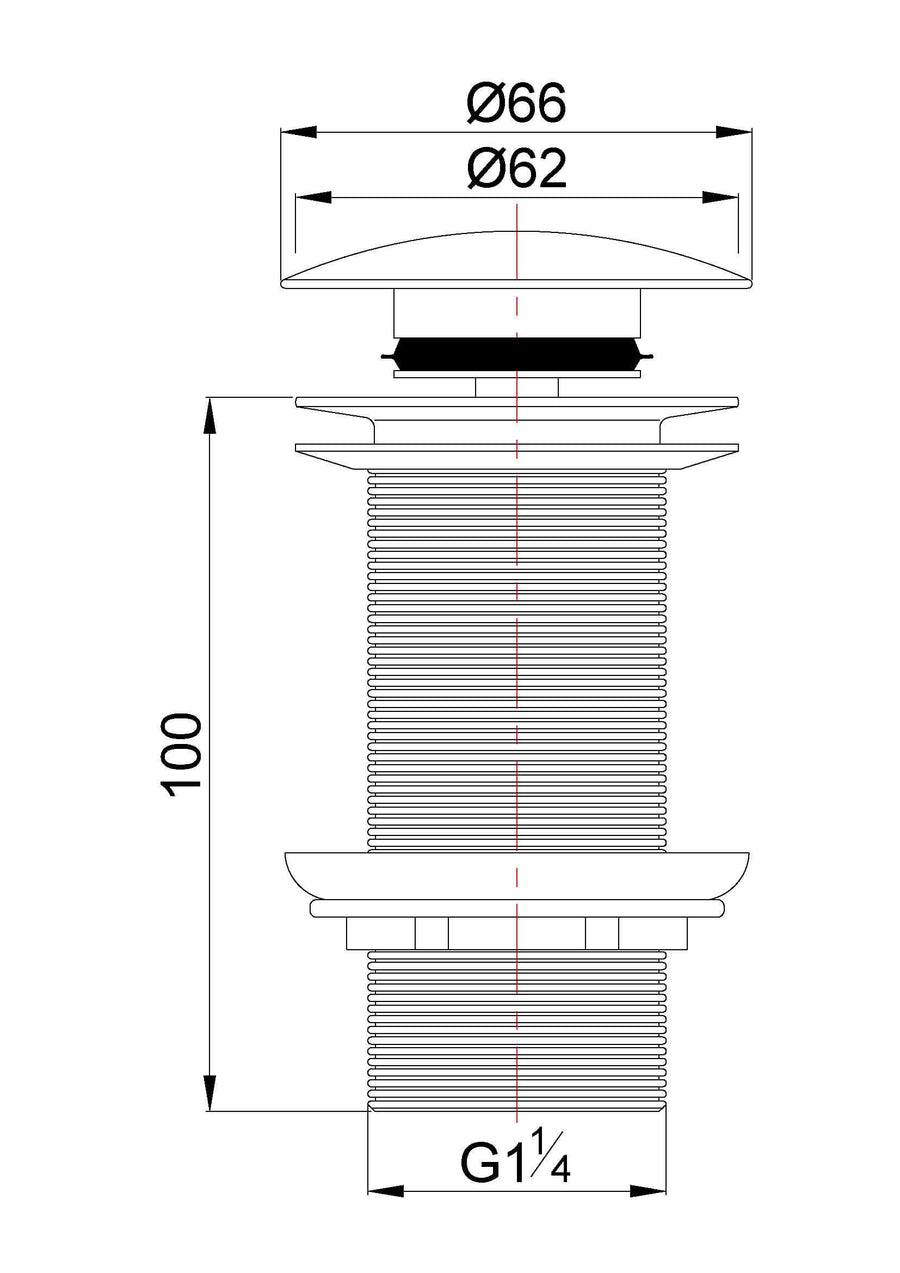 Caral Extended 5/4" Klickablauf Wiesbaden Gebürstetes Bronze Kupfer