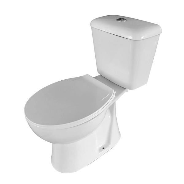 Aloni Pro duoblok / staand toilet – S-trap vloeruitlaat – met reservoir – dubbele spoeling – met softclose zitting