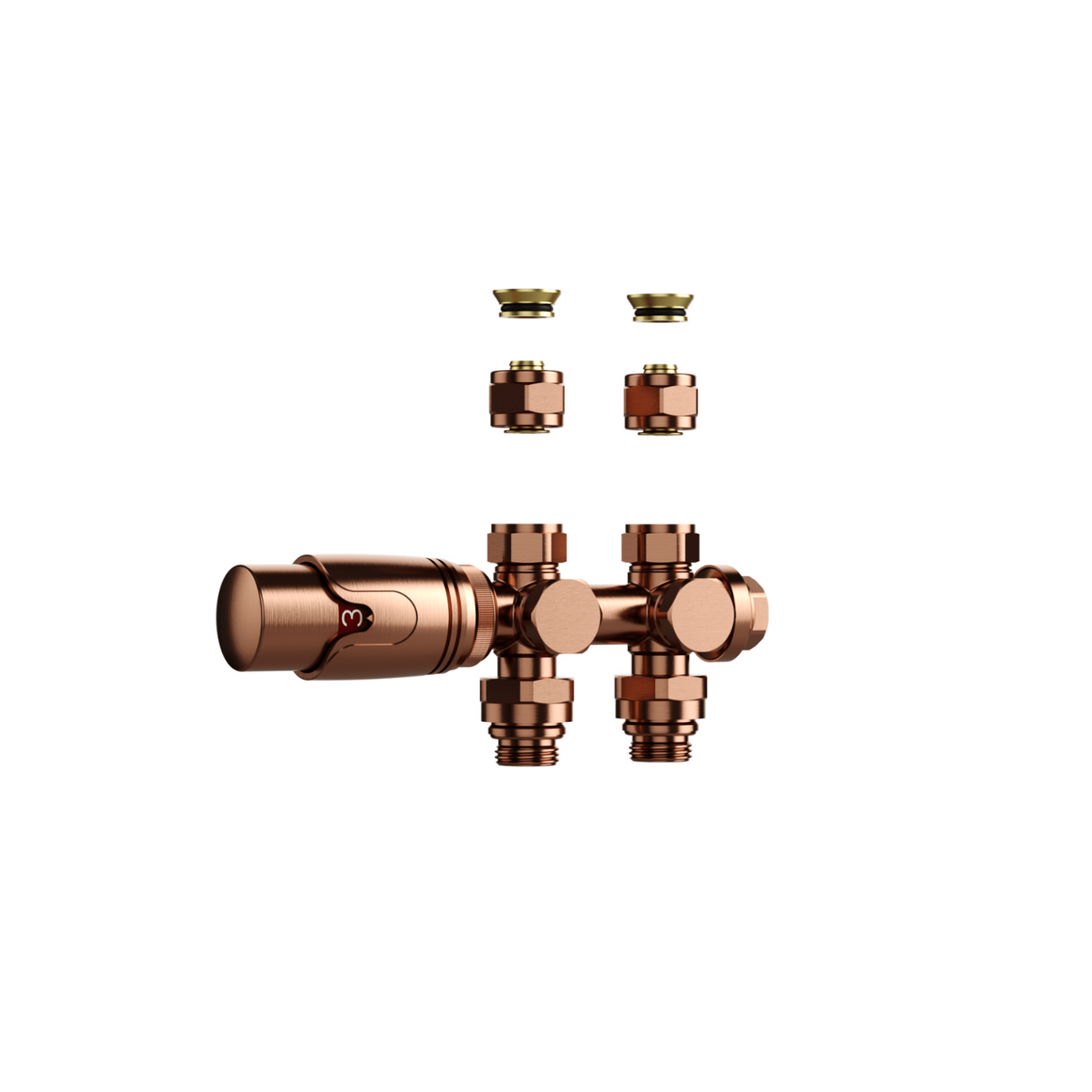 BELRAD Thermostatische Radiatorkraan – Muur- en Vloeraansluiting – 1/2MX16/2 M30 #variant_56365752123716