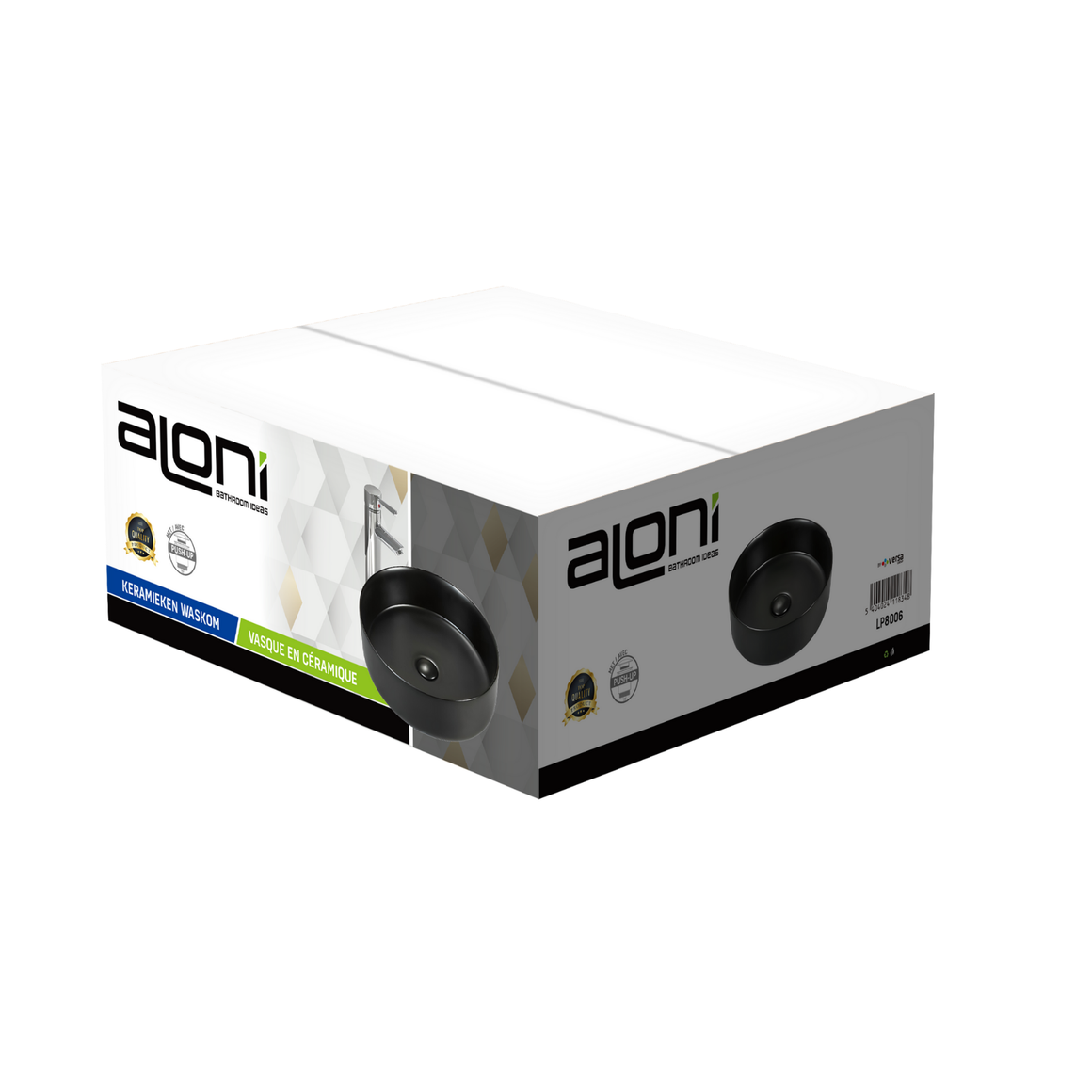 Aloni Fira Waskom – Inclusief Click Waste – Mat Zwart #kleur_mat-zwart