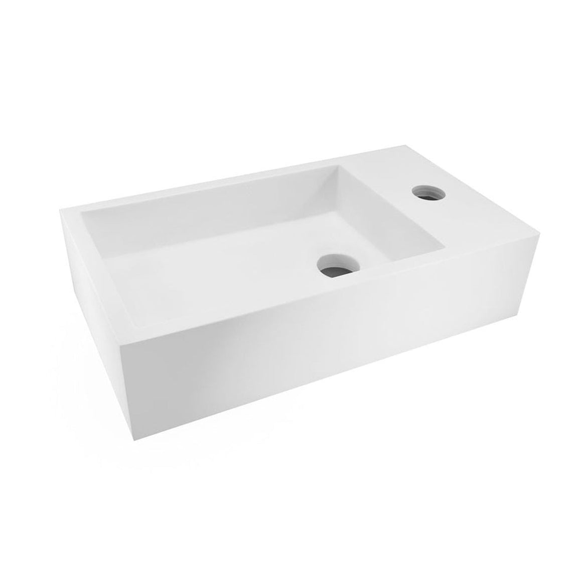 Wiesbaden Lotte fontein solid surface mat wit / Rechts - productfoto