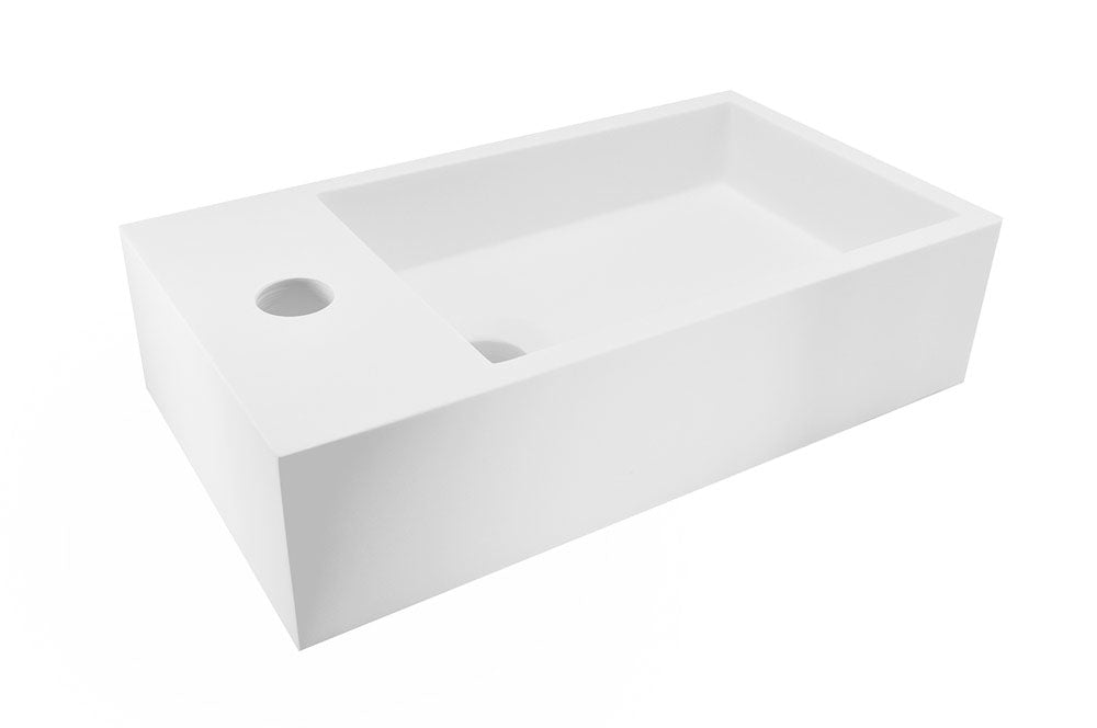Wiesbaden Lotte fontein solid surface mat wit / Links - productfoto