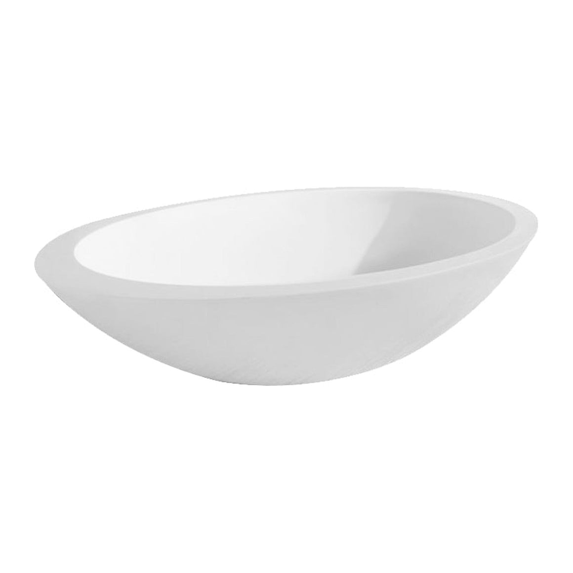 Wiesbaden Kim waskom ovaal solid surface mat wit - productfoto