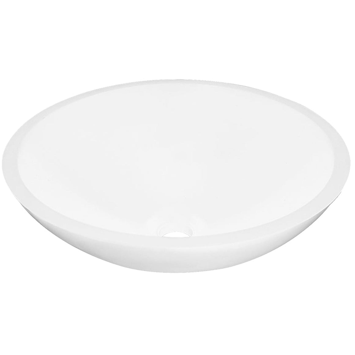 Wiesbaden Valerie waskom rond solid surface Mat wit - productfoto