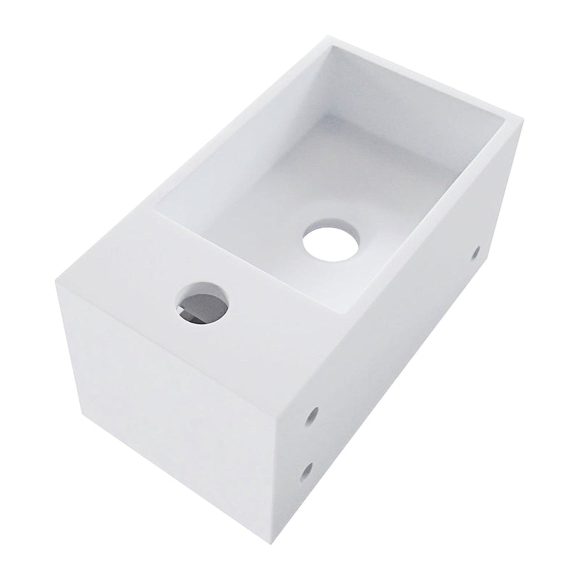 Wiesbaden Wiesbaden Julia fontein solid surface 35x20x16 mat wit / Rechts - productfoto