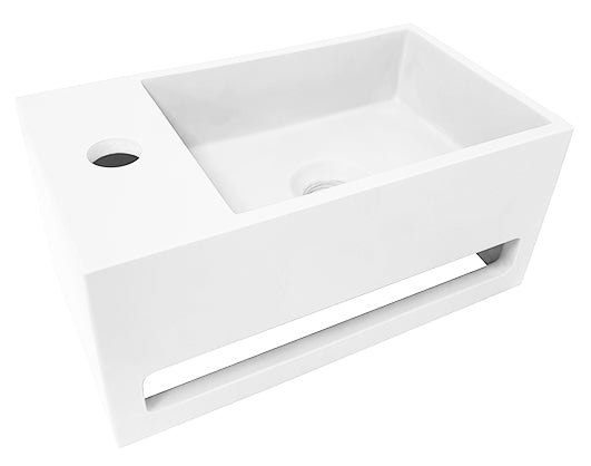 Wiesbaden Wiesbaden Julia fontein solid surface 35x20x16 mat wit / Links - productfoto