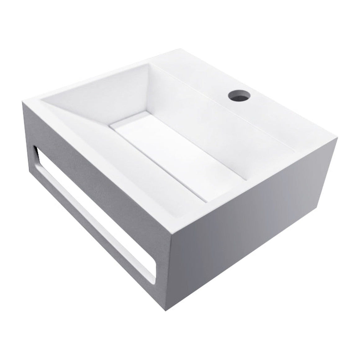 Wiesbaden Wiesbaden Julia fontein solid surface 30x28x12,5 mat wit - productfoto