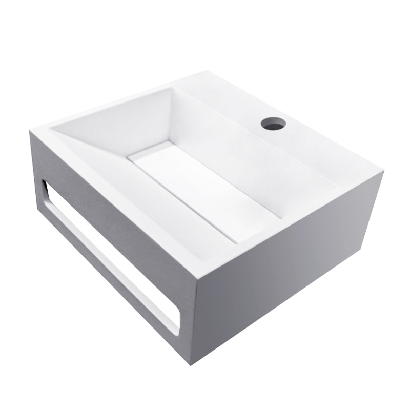Wiesbaden Wiesbaden Julia fontein solid surface 30x28x12,5 mat wit - productfoto