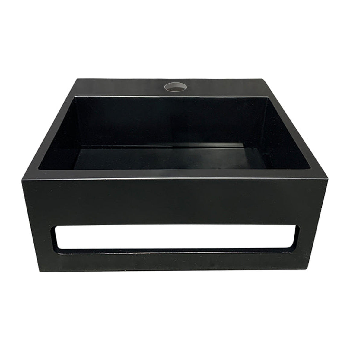 Wiesbaden Wiesbaden Julia fontein solid surface 30x28x12,5 mat zwart - productfoto
