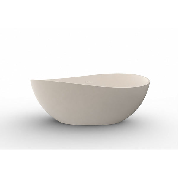 Wiesbaden Waive vrijstaand ligbad 160 × 95 cm solid surface beige