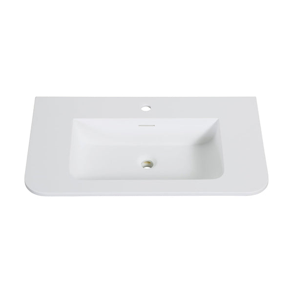 Wiesbaden Laro Wastafel Solid Surface met Ronde Hoeken