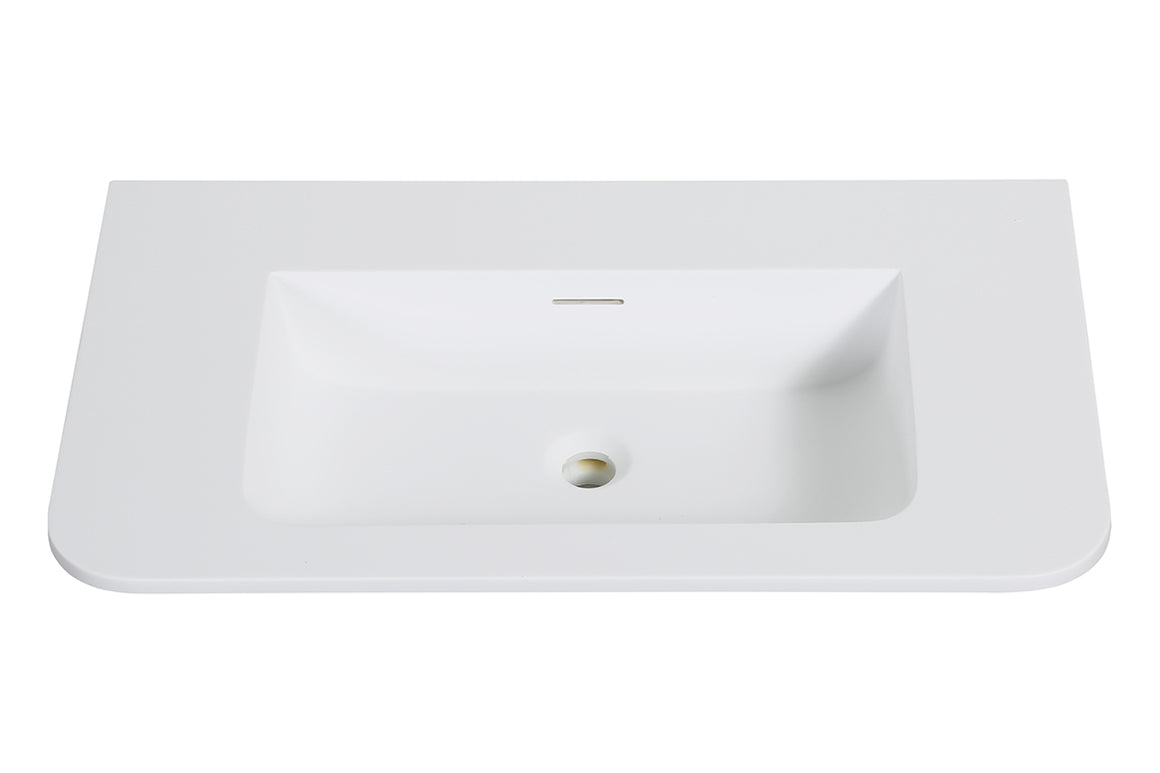 Wiesbaden Wastafel Laro 80 cm Mat wit zonder kraangat - productfoto #variant_57229554680132