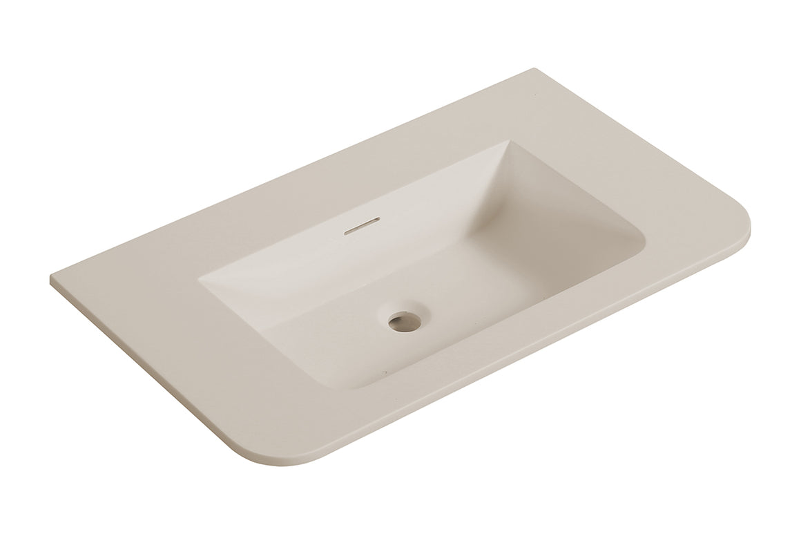 Wiesbaden Wastafel Laro 80 cm Beige zonder kraangat - productfoto #variant_57229554843972