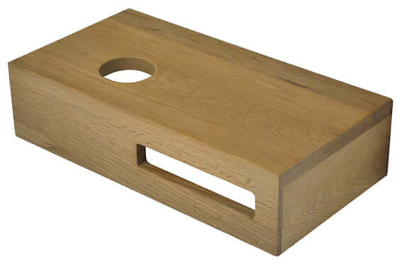Planchette en chêne 40 x 21 x 10 cm gauche