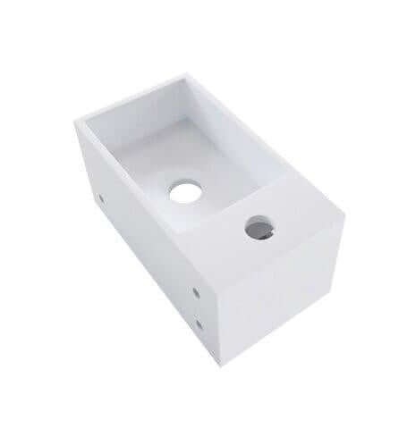 Lavabo en surface solide avec porte-serviettes Wiesbaden 35,6X20,3X15,9 cm (Trou de robinet à gauche ou à droite)