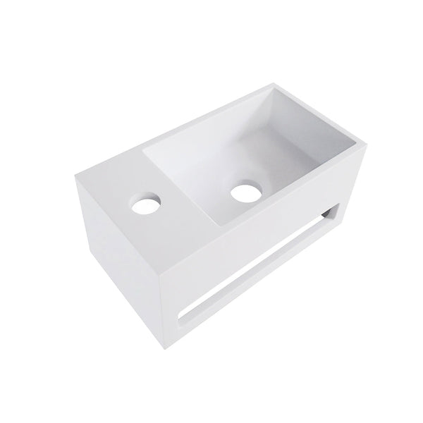 Julia fontein liens 35 x 20 x 16 cm surface solide mat blanc