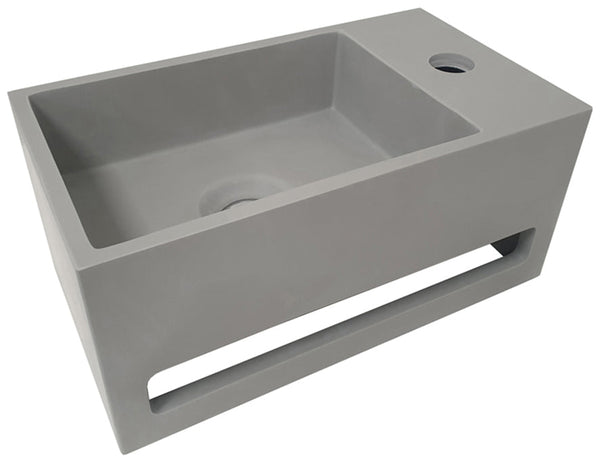 Julia fontein droite 35 x 20 x 16 cm surface solide aspect béton