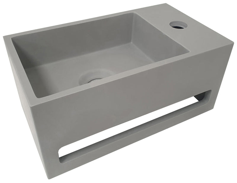 Julia Fontäne rechts 35 x 20 x 16 cm Solid Surface Betonoptik