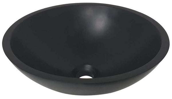 Valerie Opzetwastafel Wiesbaden Solid Surface 43x43x13 cm Mat Zwart