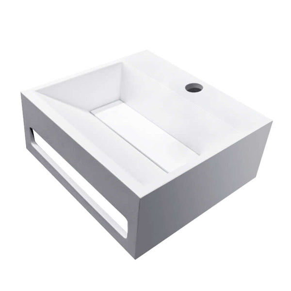 Fontaine Julia Wiesbaden 30X28X12,5 Cm en surface massive, blanc mat