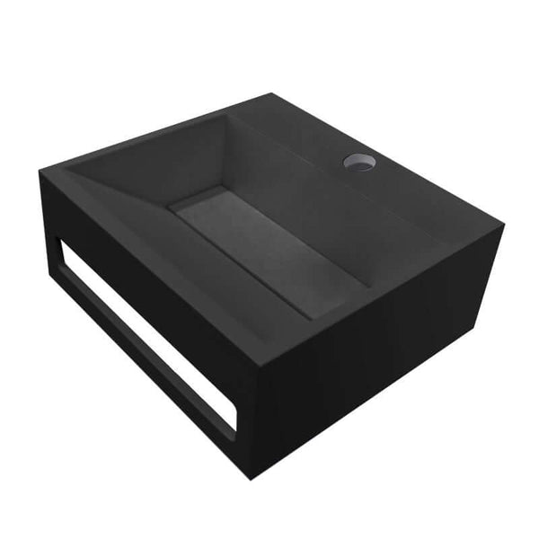 Fontaine Julia Wiesbaden 30x28x12,5 cm Surface Solide Mat Noir
