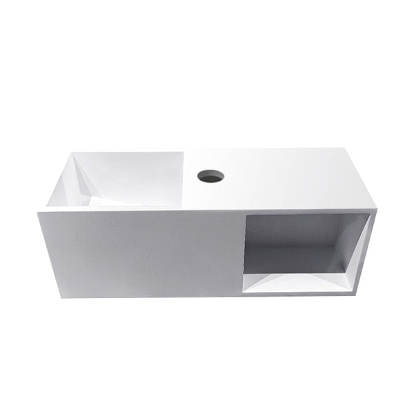 Julia fontaine avec niche 54 x 20 x 20 cm surface solide mat blanc