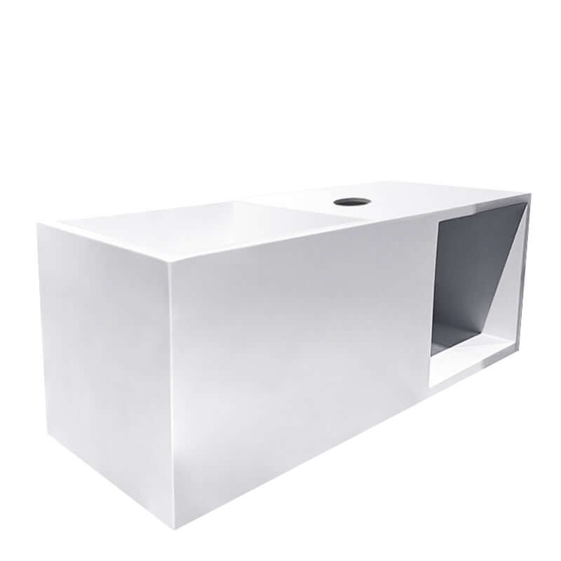 Julia Brunnen Wiesbaden 54X20X20Cm mit Nische in Solid Surface, Matt Weiß