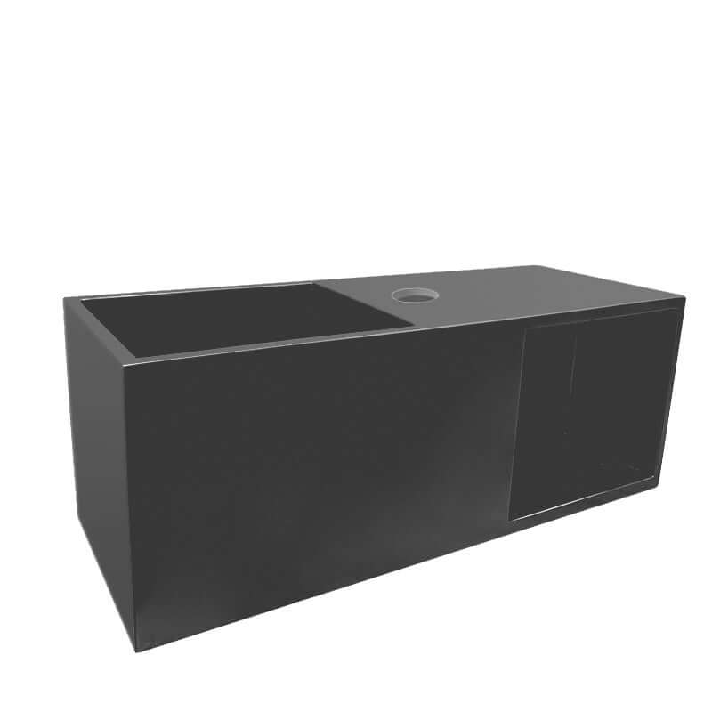 Julia Brunnen Wiesbaden 54X20X20Cm mit Nische in Solid Surface, Matt Schwarz