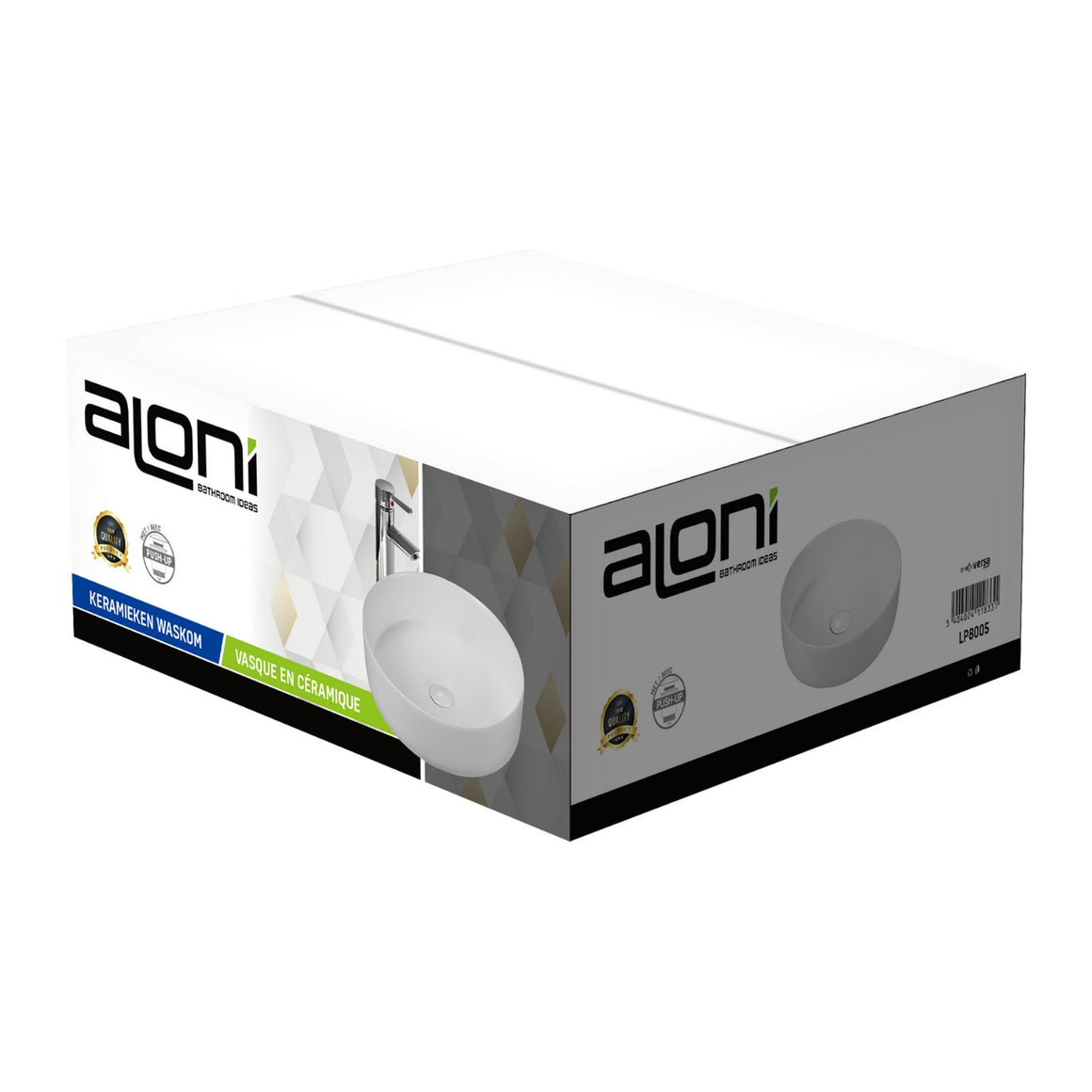 Aloni Fira Waskom – Inclusief Click Waste – Mat Wit #kleur_mat-wit