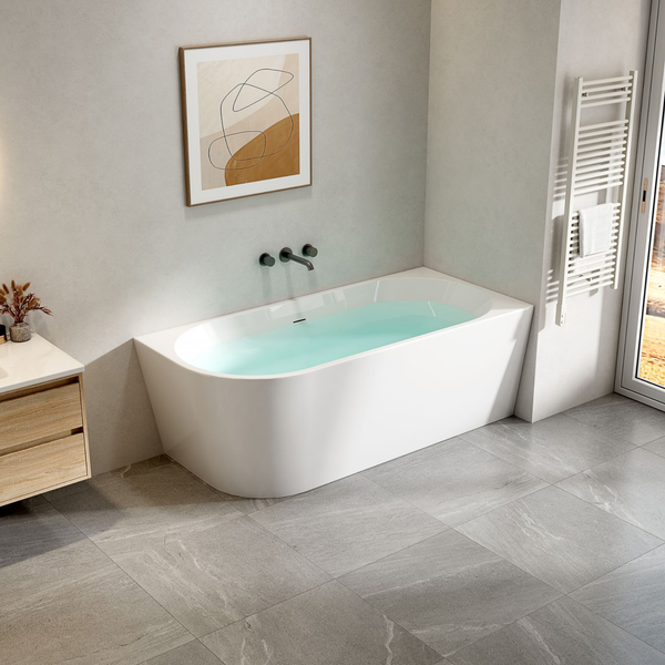 ALONI Hoekbad Rechts – Inclusief Afvoerset en Click Waste