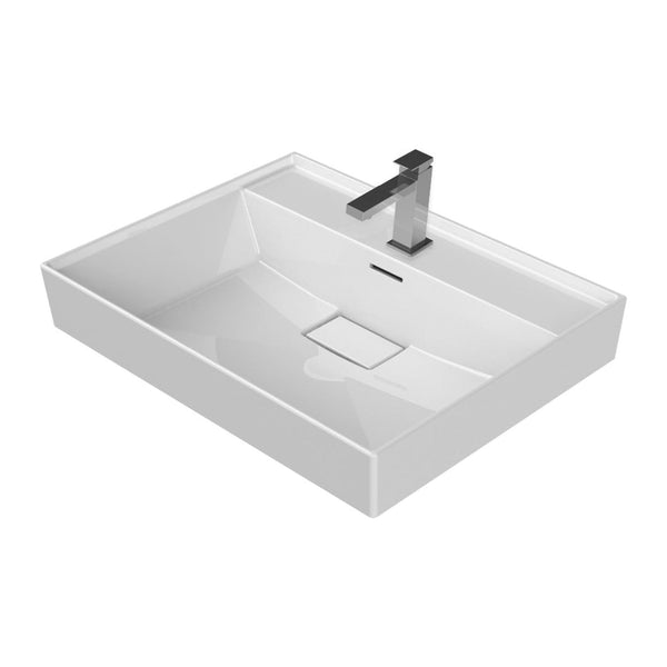 Aloni Keramische Wastafel (60×48×10 cm) - Wit