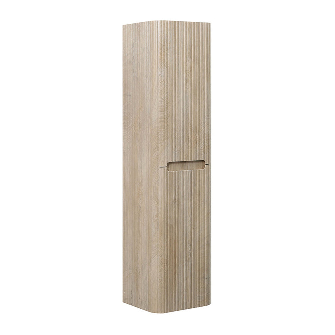 Wiesbaden Sulora kolomkast afgeronde hoeken geribbeld 160 x 40 x 35 cm licht eiken - productfoto