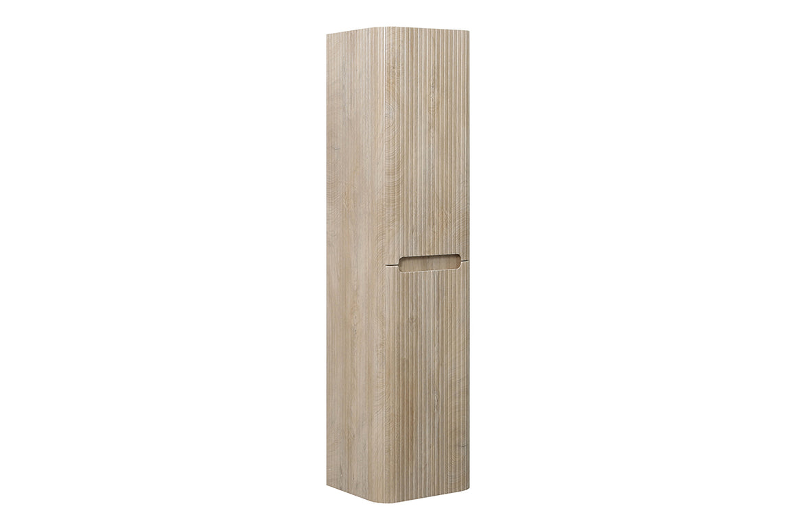 Wiesbaden Sulora kolomkast afgeronde hoeken geribbeld 160 x 40 x 35 cm licht eiken - productfoto