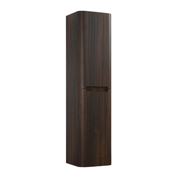 Wiesbaden Sulora kolomkast afgeronde hoeken geribbeld 160 × 40 × 35 cm walnoot