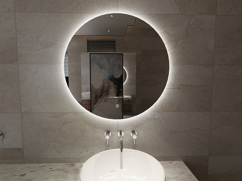 Xellanz Giro spiegel rond met LED en spiegelverwarming 60 cm - detailfoto