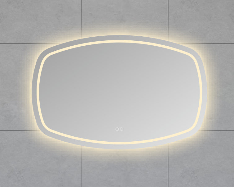 Wiesbaden Lumora rechthoekige LED spiegel 100 x 65 cm