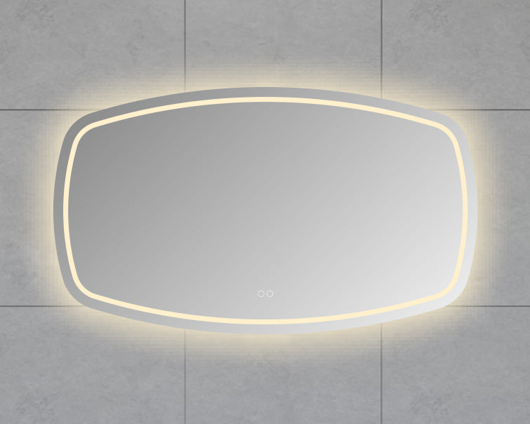 Wiesbaden Lumora rechthoekige LED spiegel 120 x 70 cm uit complete set