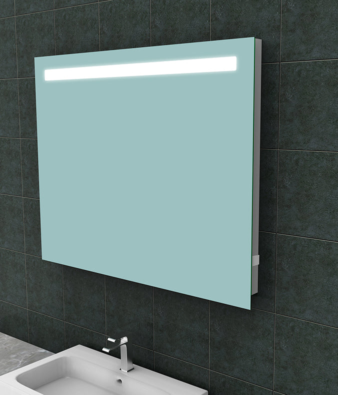 Wiesbaden Tigris spiegel rechthoek met LED en stopcontact 100 cm - detailfoto