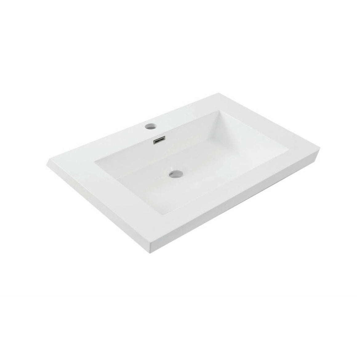 Wiesbaden Vision wastafel enkel met 1 kraangat kunstmarmer 60 cm - productfoto