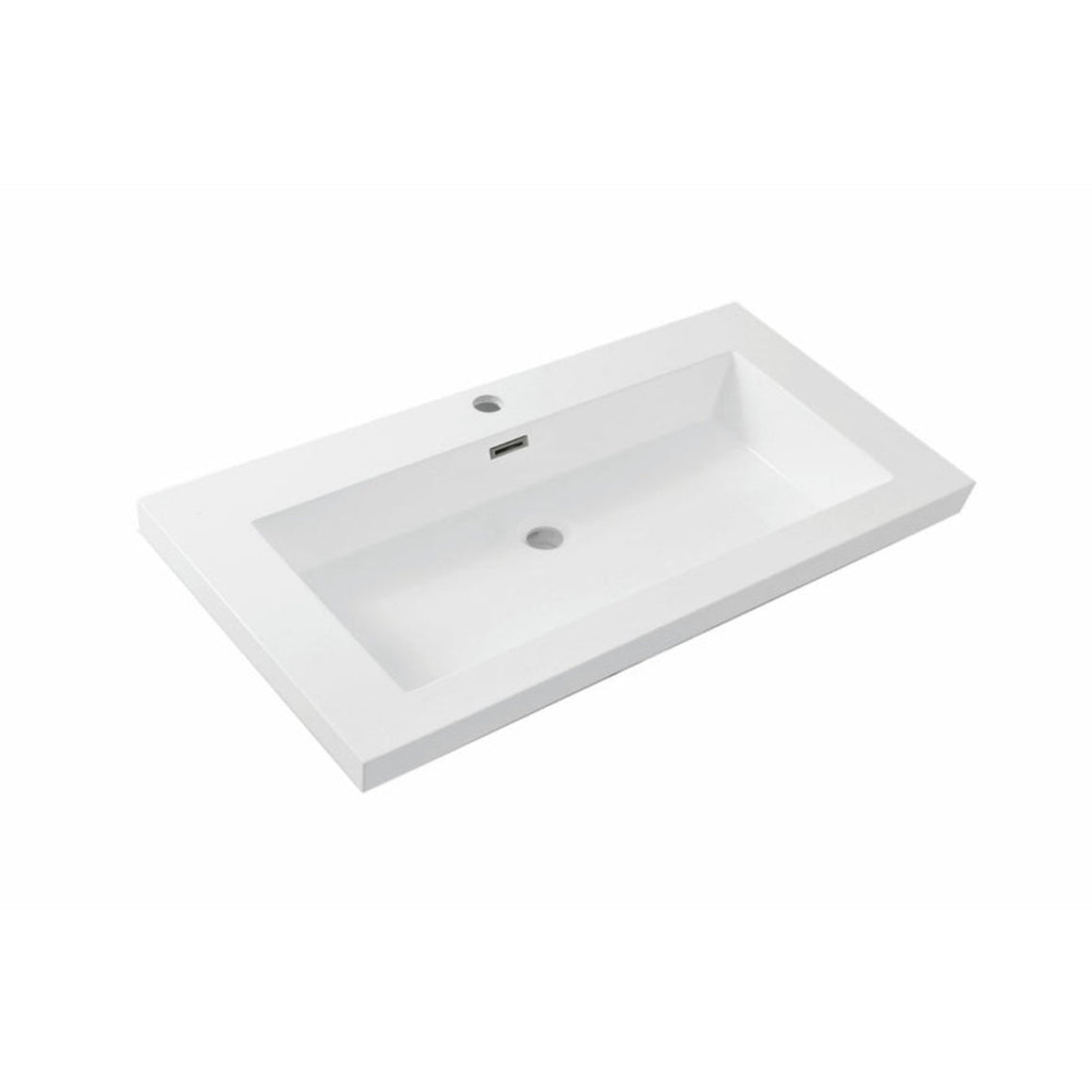 Wiesbaden Vision wastafel enkel met 1 kraangat kunstmarmer 80 cm - productfoto