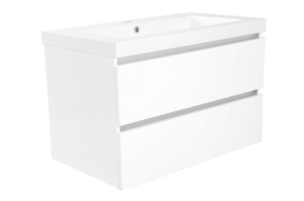 Wiesbaden Vision wastafel enkel met 1 kraangat kunstmarmer 80 cm - productfoto
