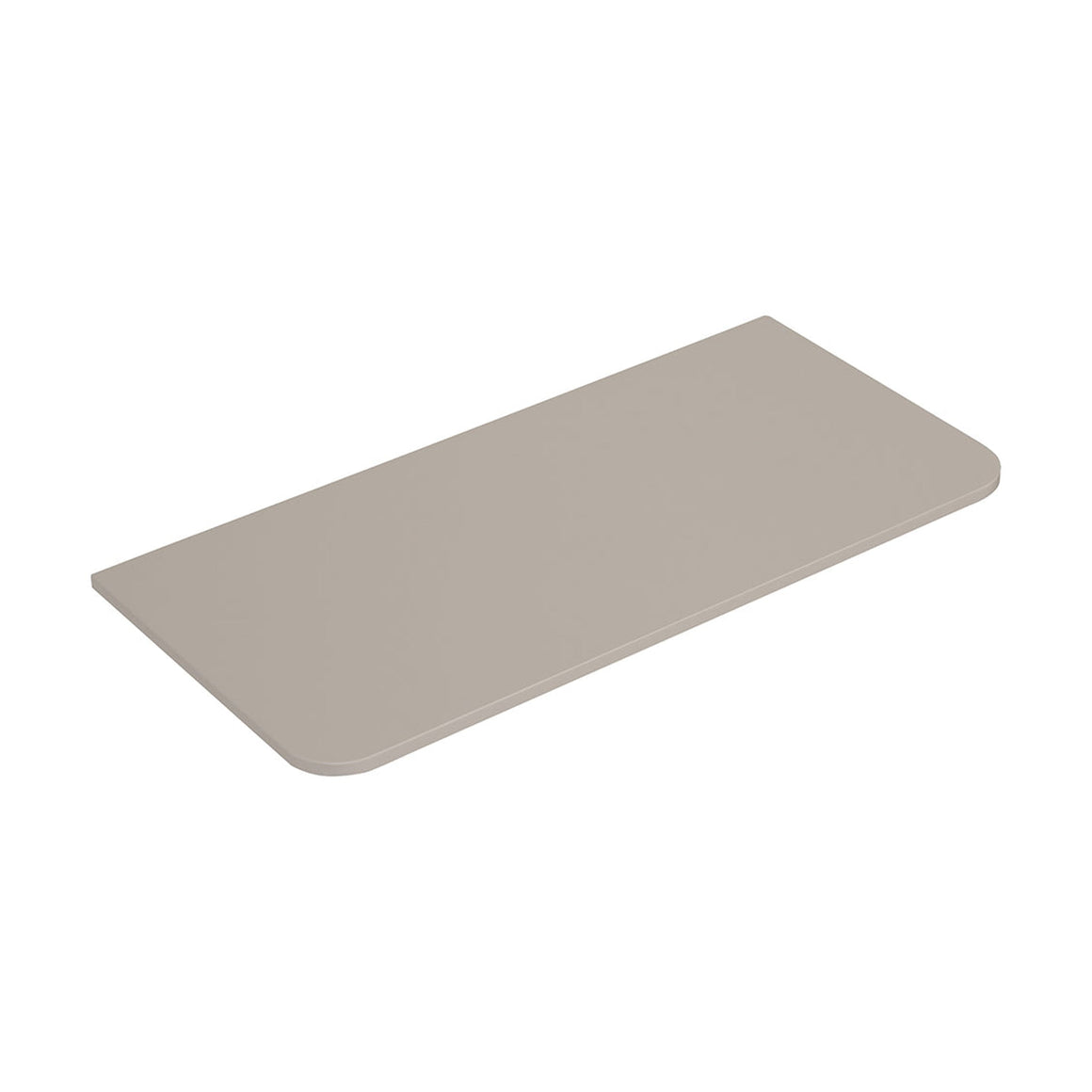 Wiesbaden Sulora topblad afgeronde hoeken mat beige 100 cm - productfoto