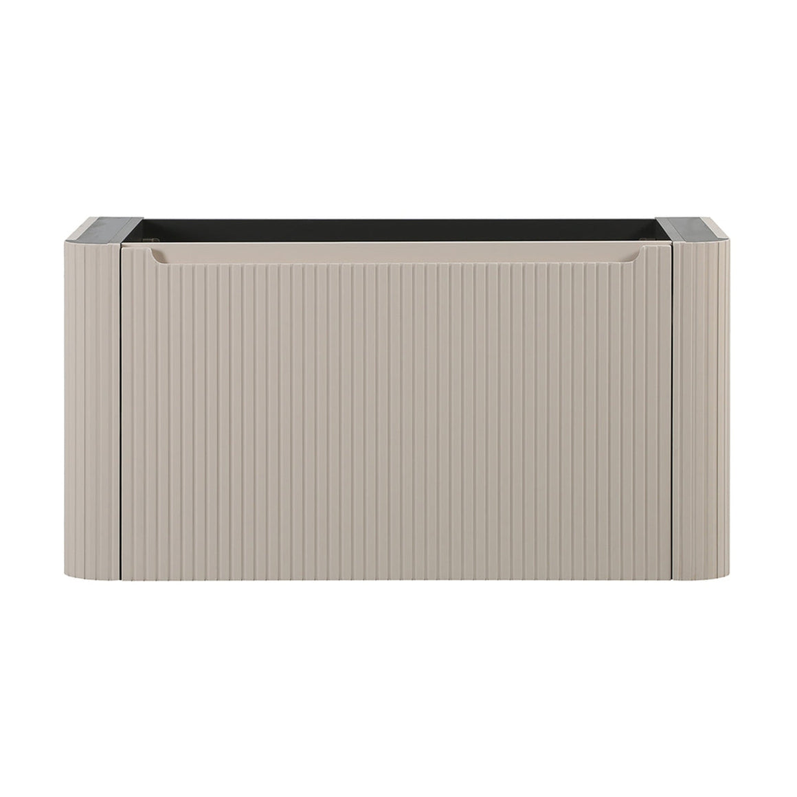 Wiesbaden Sulora onderkast afgeronde hoeken geribbeld met 1 lade 1 uitsparing mat beige 120 cm - productfoto