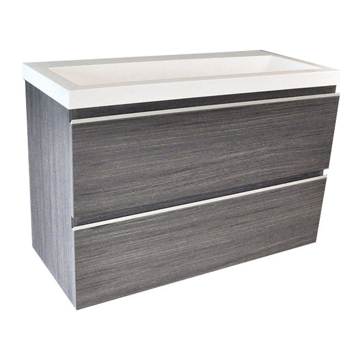 Shall onderkast 80 x 36 cm houtnerf grijs