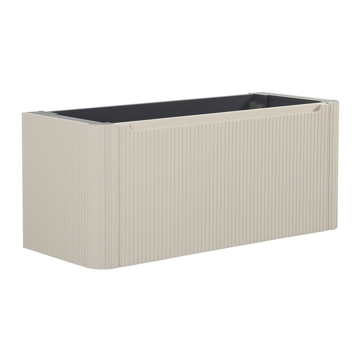 Wiesbaden Sulora onderkast geribbeld met 1 lade en 2 uitsparingen 120 cm Mat beige - productfoto