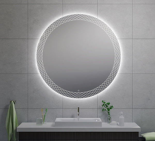 Wiesbaden Deco spiegel rond met LED, dimbaar