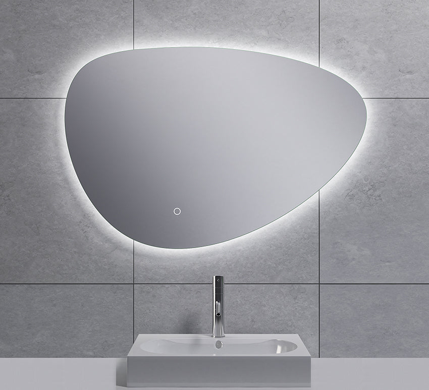 Wiesbaden Uovo spiegel ovaal met LED en spiegelverwarming 80 cm - detailfoto