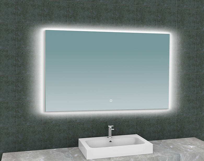 Wiesbaden Soul spiegel rechthoek met LED, dimbaar en spiegelverwarming 120 cm - detailfoto