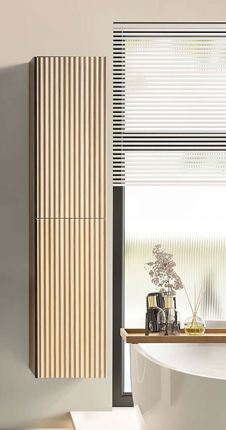 Ribbella Kolomschrank mit 2 Türen 160 x 36 x 30 cm natürliche Eiche