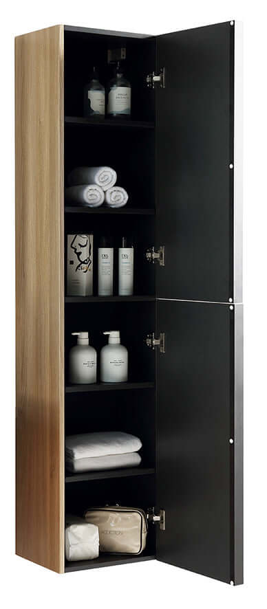 Ribbella Kolomschrank mit 2 Türen 160 x 36 x 30 cm natürliche Eiche